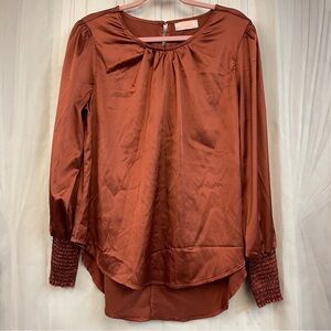 Chic Copper Women's Blouse Salle Stich Baggy Long Sleeve
